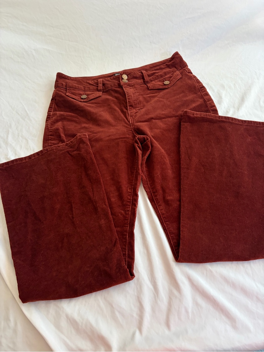 Jones New York Flare Corduroy Jeans in Rust Size 12